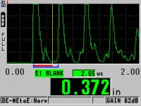 45MG-EETC ПО , режимы : измерение через покрытие , эхо-эхо.